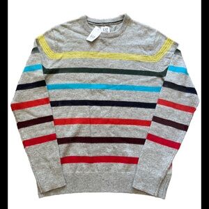Gap Kids Boys Striped Multicolor Sweater Size XXL  60% Cotton, 10% Wool  NWT